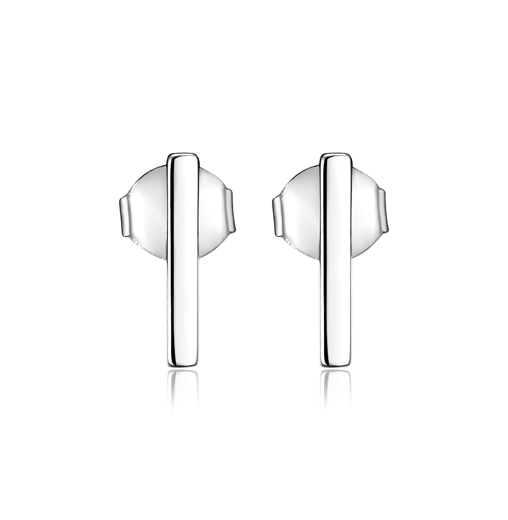 1 Pair Ig Style Simple Style Solid Color Plating Sterling Silver Ear Studs