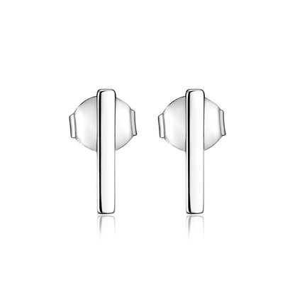 1 Pair Ig Style Simple Style Solid Color Plating Sterling Silver Ear Studs