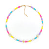 Ig Style Rainbow Daisy Shell Soft Clay Copper Plating 18k Gold Plated Women's Necklace