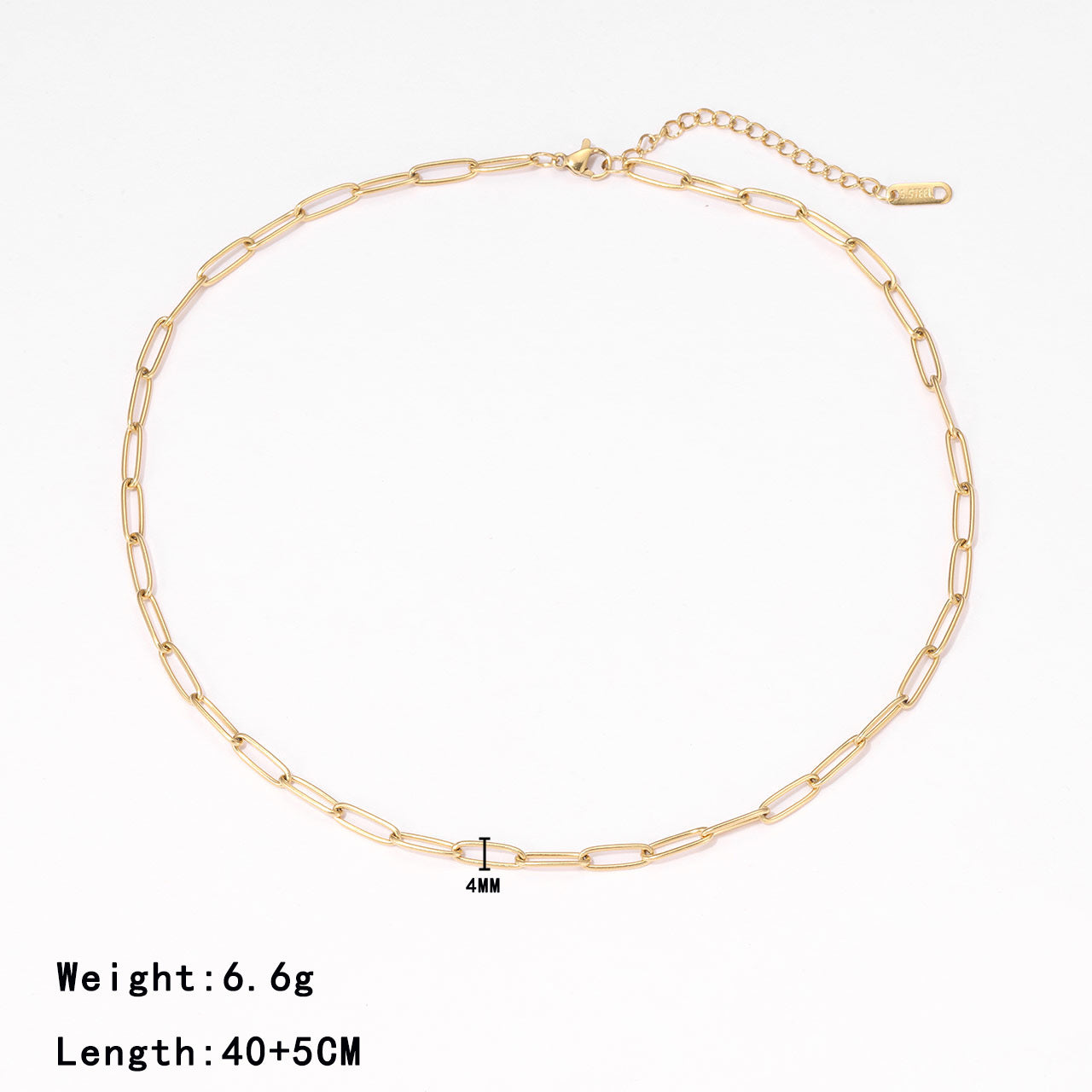 Stainless Steel Casual Hip-hop Simple Style Solid Color Plating Necklace