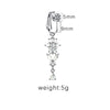 1 Piece Belly Rings Sexy Heart Shape Butterfly Planet Stainless Steel Plating Inlay Rhinestones Belly Ring