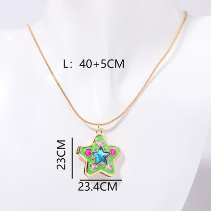 Ig Style Sweet Heart Shape Copper Plating 18k Gold Plated Pendant Necklace