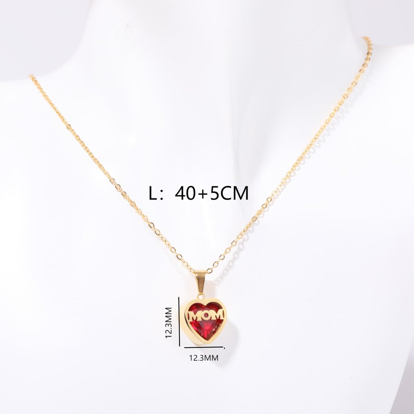 Copper Simple Style Commute Letter Heart Shape Plating Inlay Zircon Pendant Necklace