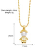 Simple Style Human Copper Plating Inlay Zircon 18k Gold Plated Pendant Necklace