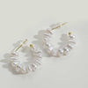 1 Pair Elegant Sweet Flower Plating Inlay Arylic Alloy Copper Artificial Pearls Zircon Earrings