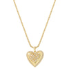 Copper Simple Style Heart Shape Plating Inlay Zircon Pendant Necklace