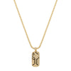 Copper Elegant Square Leopard Plating Inlay Zircon Pendant Necklace
