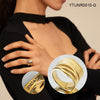 Wholesale Jewelry Simple Style Circle 304 Stainless Steel 18K Gold Plated Plating Rings