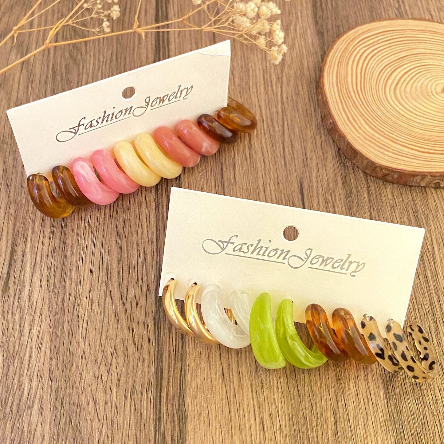 1 Set Simple Style C Shape Arylic Ear Studs