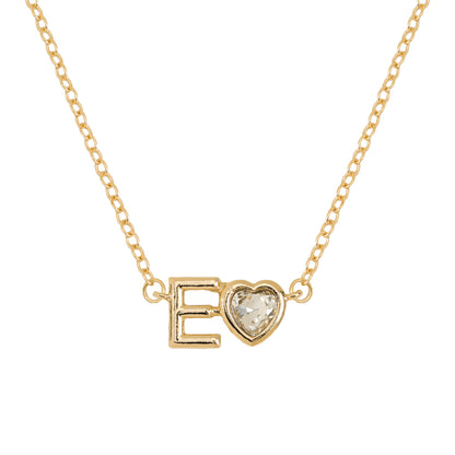 Vintage Style Simple Style Letter Heart Shape Alloy Plating Inlay Rhinestones Women's Pendant Necklace