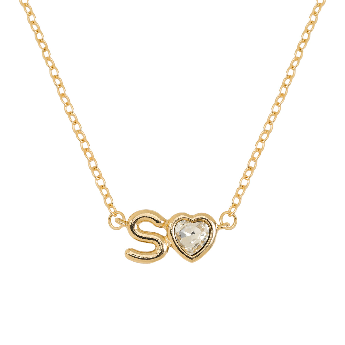 Vintage Style Simple Style Letter Heart Shape Alloy Plating Inlay Rhinestones Women's Pendant Necklace