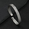 Stainless Steel Simple Style Solid Color Braid Bangle