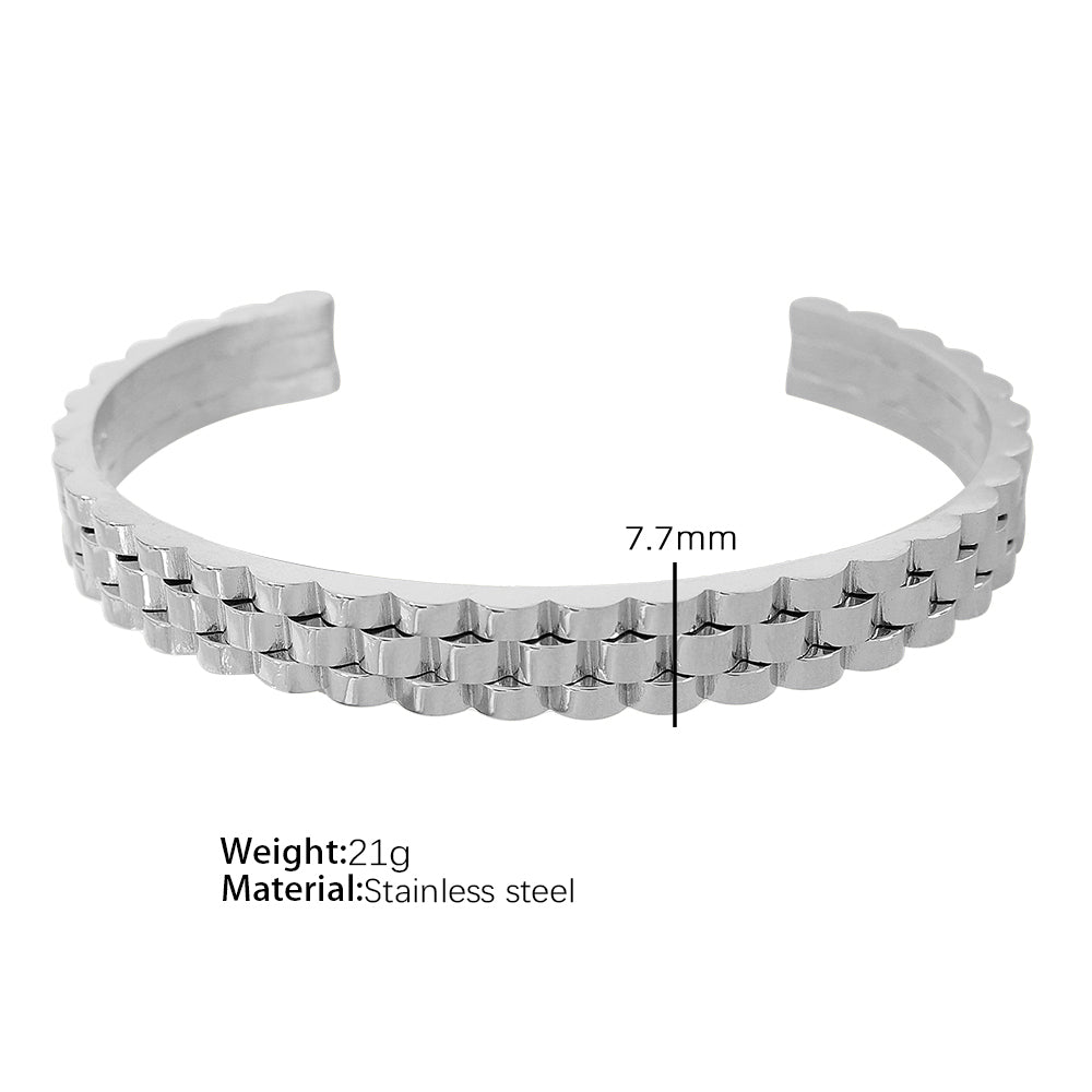 Titanium Steel Elegant Formal Simple Style Round Solid Color Plating Rings Bracelets Earrings