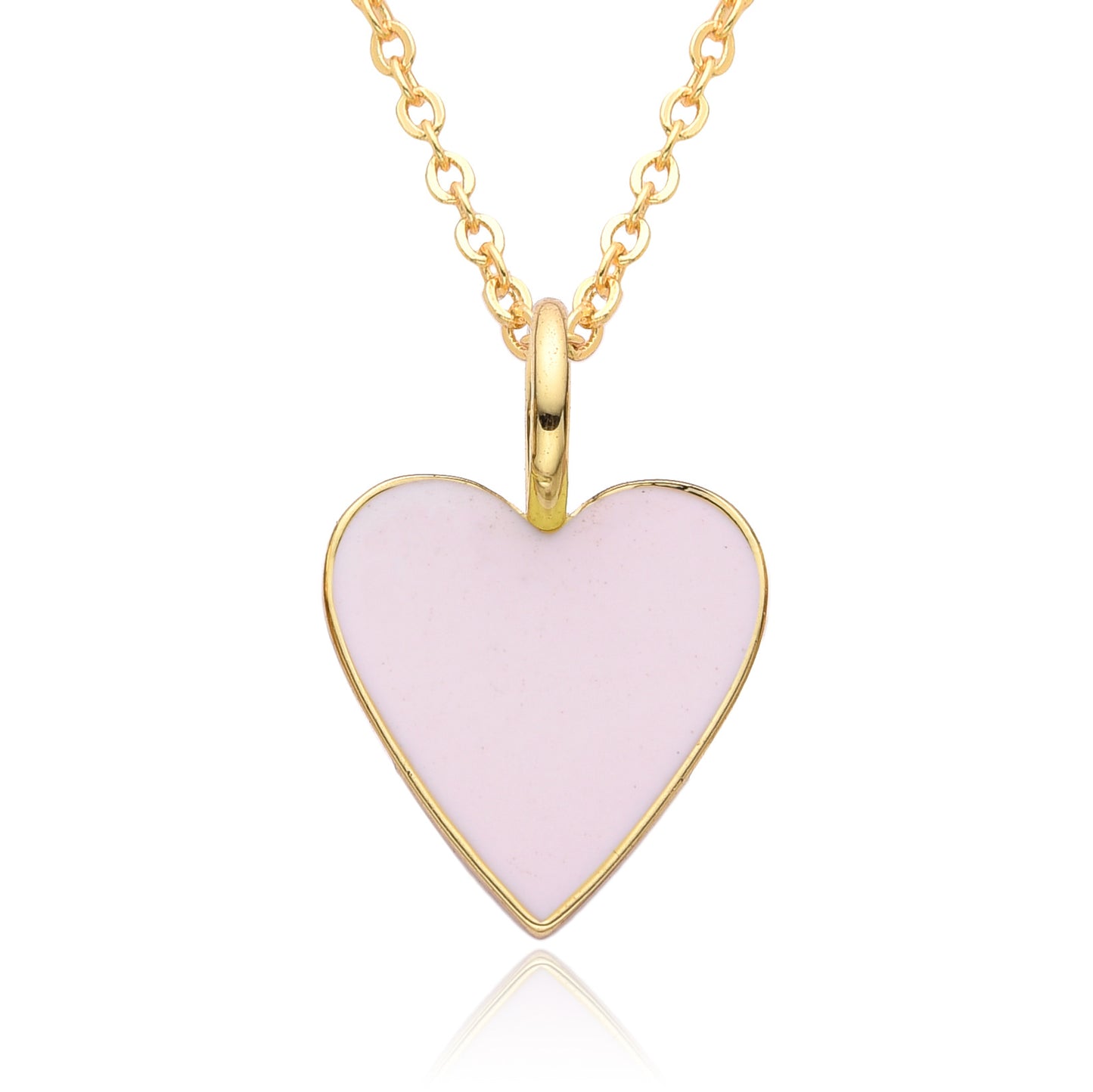 Copper IG Style Simple Style Heart Shape Enamel Plating Pendant Necklace