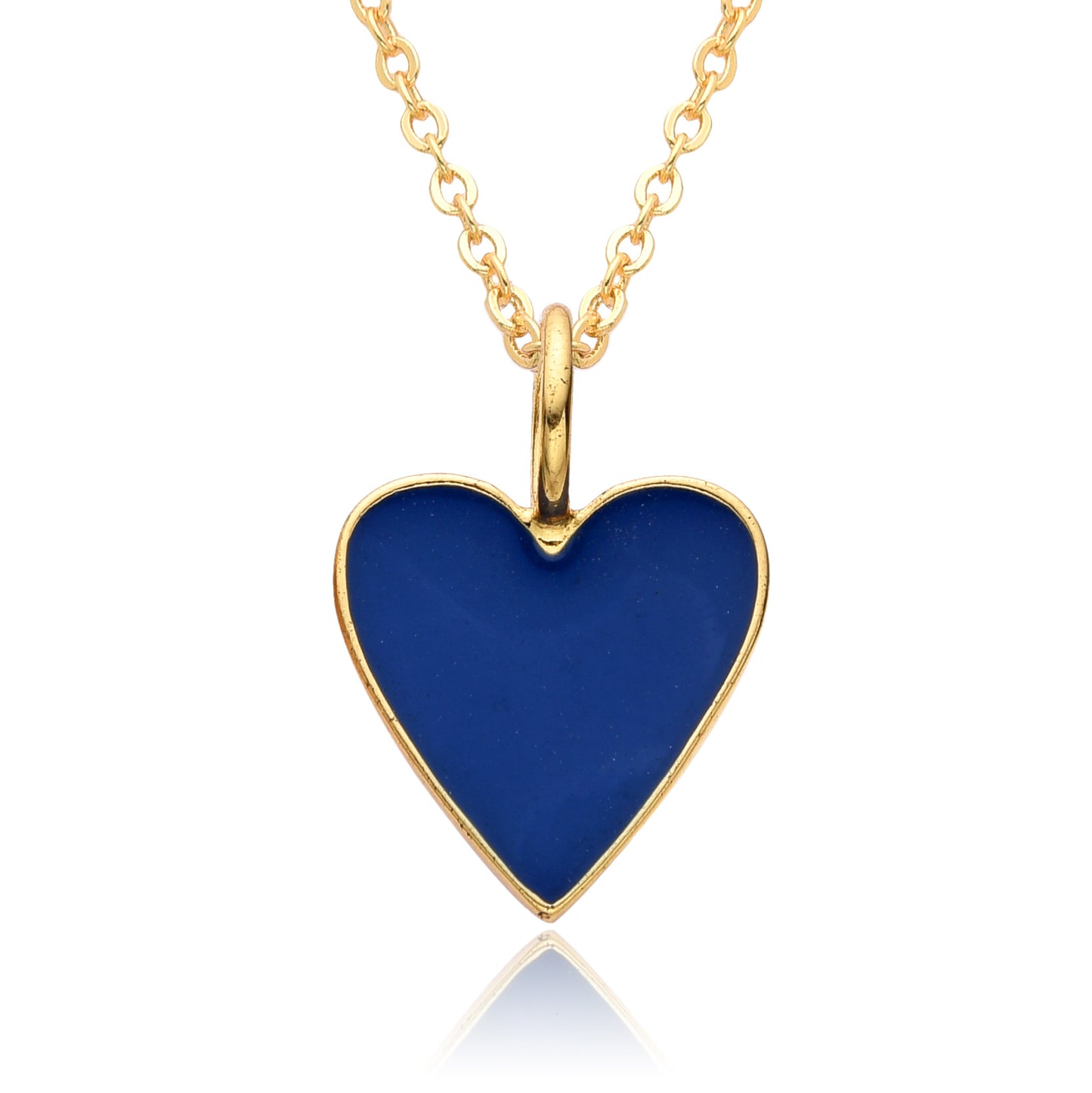 Copper IG Style Simple Style Heart Shape Enamel Plating Pendant Necklace