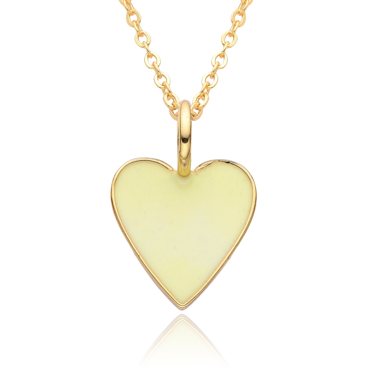 Copper IG Style Simple Style Heart Shape Enamel Plating Pendant Necklace