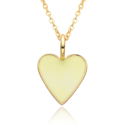 Copper IG Style Simple Style Heart Shape Enamel Plating Pendant Necklace