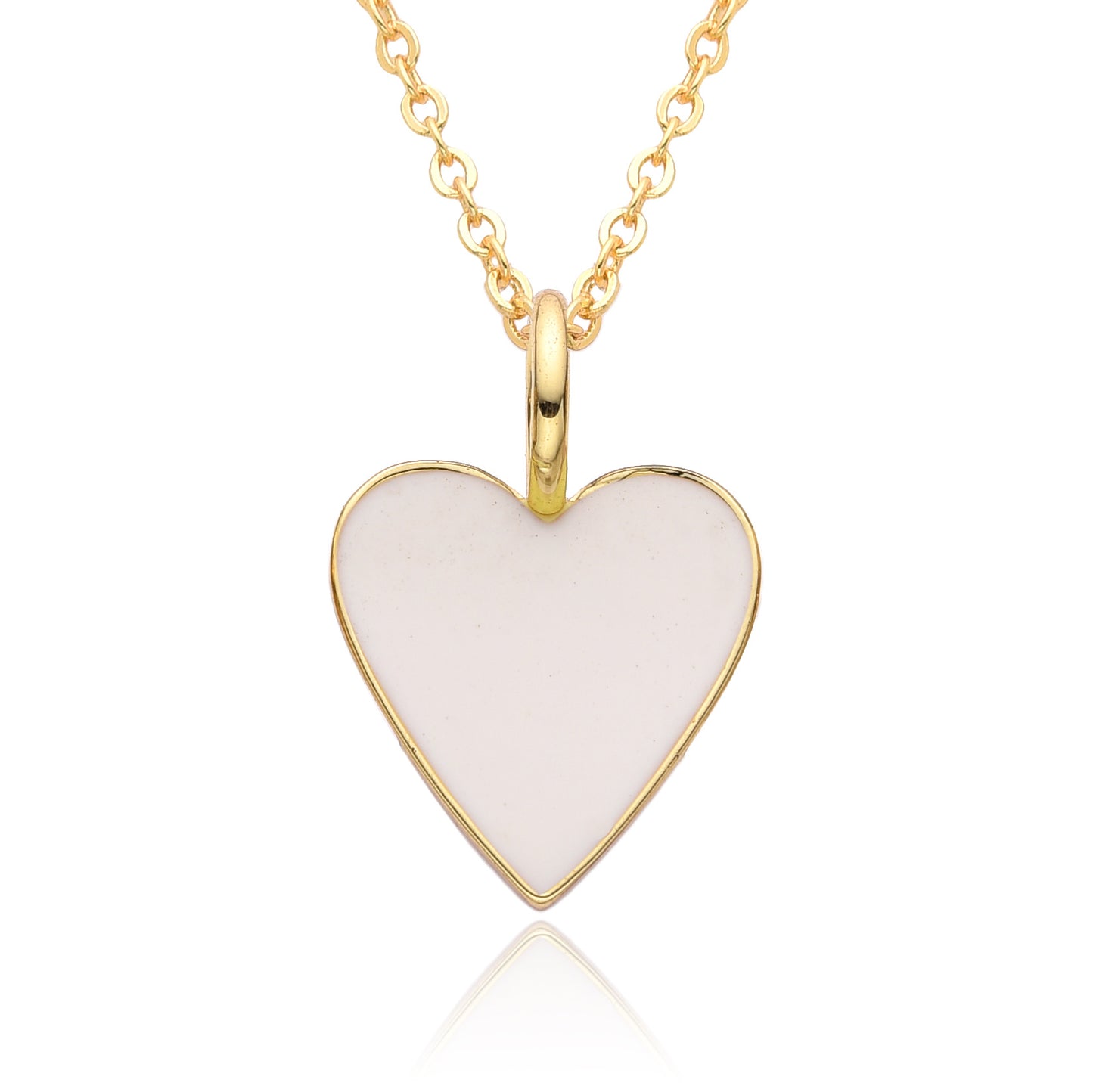 Copper IG Style Simple Style Heart Shape Enamel Plating Pendant Necklace