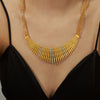 Ig Style Glam Geometric Titanium Steel Plating Inlay Rhinestones 18k Gold Plated Necklace