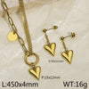 Titanium Steel Simple Style Heart Shape Jewelry Set