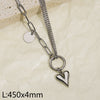 Titanium Steel Simple Style Heart Shape Jewelry Set