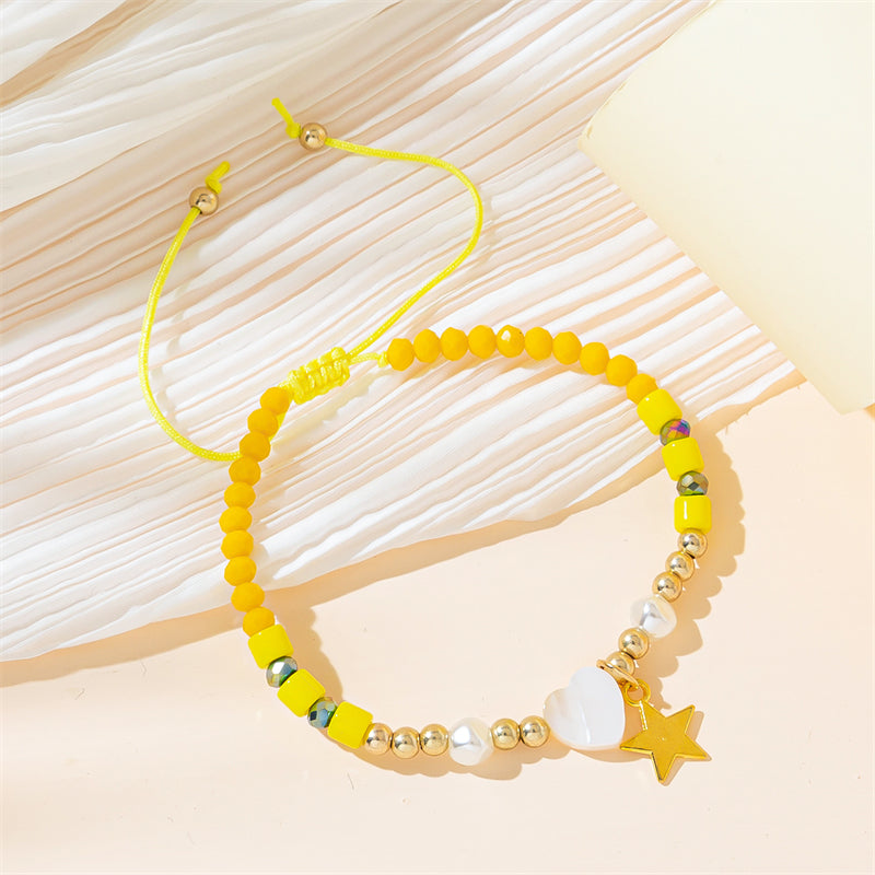 Basic Star Artificial Crystal Beaded Braid Women's Bracelets