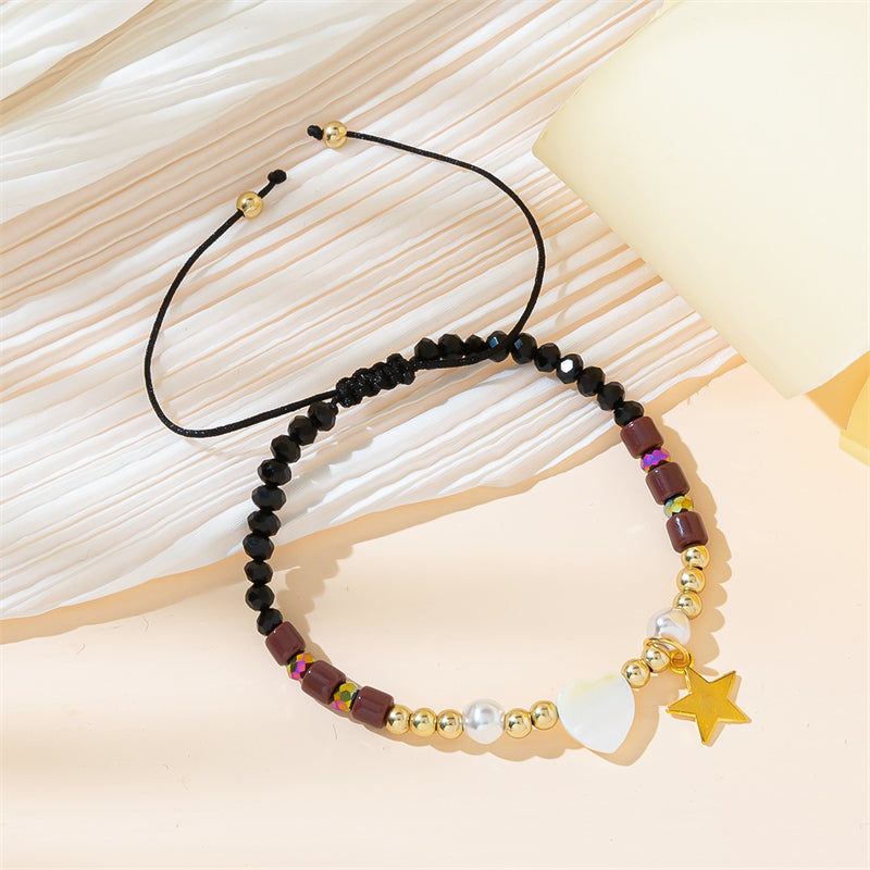 Basic Star Artificial Crystal Beaded Braid Women's Bracelets