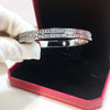 Commute Solid Color Titanium Steel Inlay Zircon Bangle