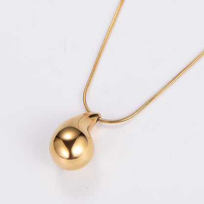 Stainless Steel Elegant Water Droplets Pendant Necklace