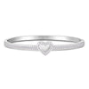 Stainless Steel Elegant Simple Style Heart Shape Plating Inlay Rhinestones Bangle