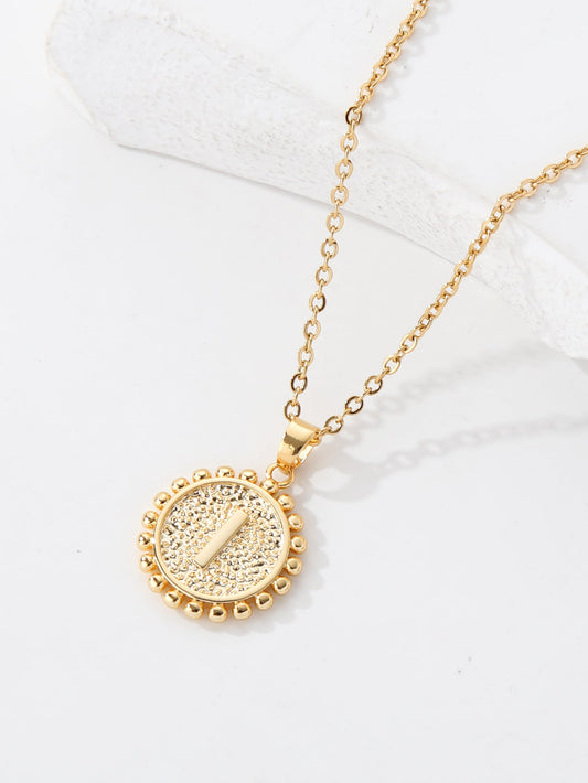 Simple Style Commute Letter Copper Plating 18k Gold Plated Pendant Necklace