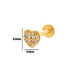 1 Piece Lip Rings Simple Style Heart Shape Flower Butterfly Copper Plating Inlay Zircon Lip Stud