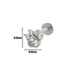 1 Piece Lip Rings Simple Style Heart Shape Flower Butterfly Copper Plating Inlay Zircon Lip Stud