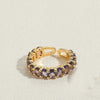 Wholesale Glam Shiny Geometric Copper Plating Inlay Zircon Open Rings