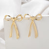 1 Pair IG Style Elegant Bow Knot Plating Inlay Copper Artificial Pearls Drop Earrings