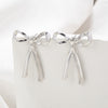 1 Pair IG Style Elegant Bow Knot Plating Inlay Copper Artificial Pearls Drop Earrings