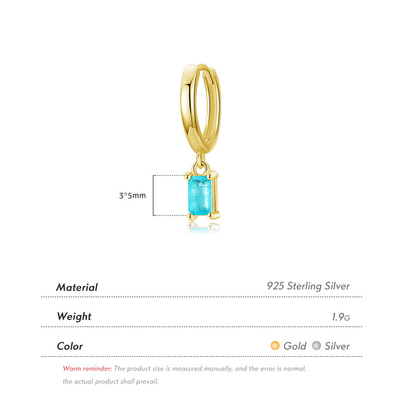 Fashion Star Sterling Silver Inlay Zircon Ear Studs 1 Piece