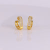 1 Pair Elegant Simple Style Heart Shape Inlay Copper Zircon 18K Gold Plated Hoop Earrings