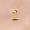 Stainless Steel Simple Style Number Plating Charms