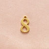 Stainless Steel Simple Style Number Plating Charms