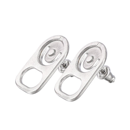 1 Pair Simple Style Geometric Solid Color Plating Titanium Steel Ear Studs