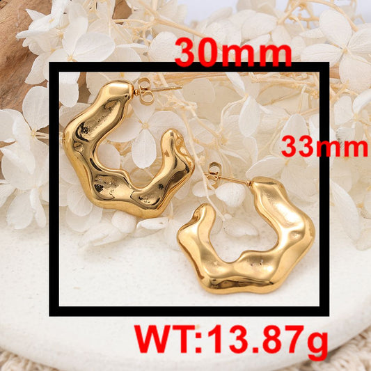 1 Pair Ig Style Geometric Plating Stainless Steel Earrings