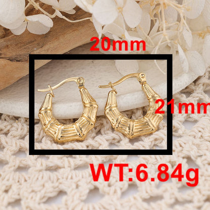 1 Pair Ig Style Geometric Plating Stainless Steel Earrings