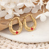 1 Pair IG Style U Shape Plating Stainless Steel Hoop Earrings