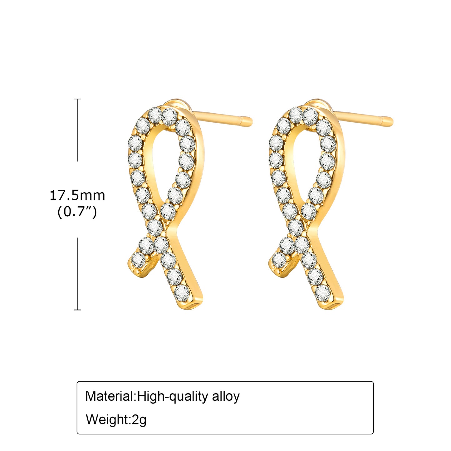 1 Pair Sweet Crown Bow Knot Plating Inlay Copper Artificial Pearls Zircon Ear Studs