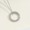 Copper 14K Gold Plated White Gold Plated Simple Style Circle Inlay Zircon Pendant Necklace