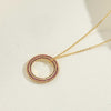 Copper 14K Gold Plated White Gold Plated Simple Style Circle Inlay Zircon Pendant Necklace