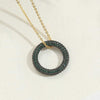 Copper 14K Gold Plated White Gold Plated Simple Style Circle Inlay Zircon Pendant Necklace