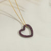 Copper 14K Gold Plated White Gold Plated Vintage Style Heart Shape Inlay Zircon Pendant Necklace
