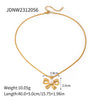 Stainless Steel IG Style Elegant Bow Knot Plating Inlay Artificial Pearls Pendant Necklace